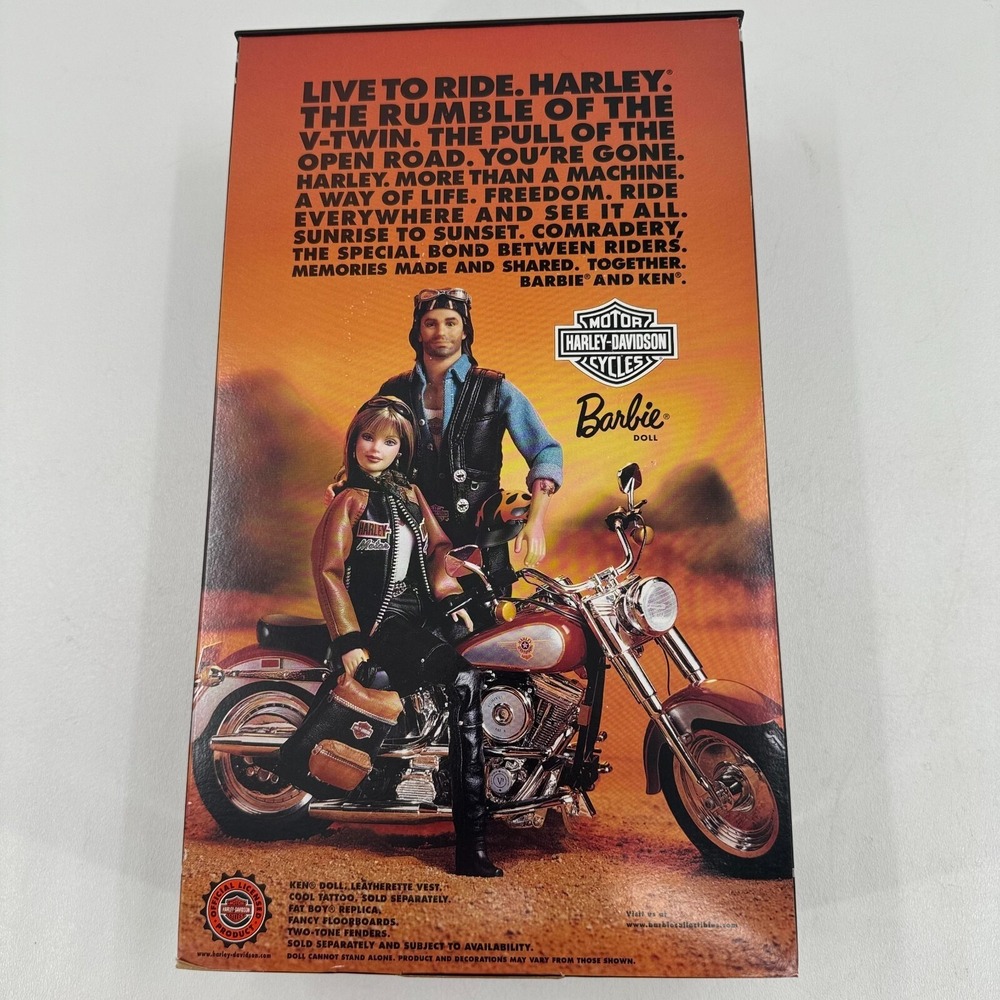 NEW Harley Davidson Motorcycles Mattel Barbie Doll 1999 Collector Edition - Picture 3 of 15